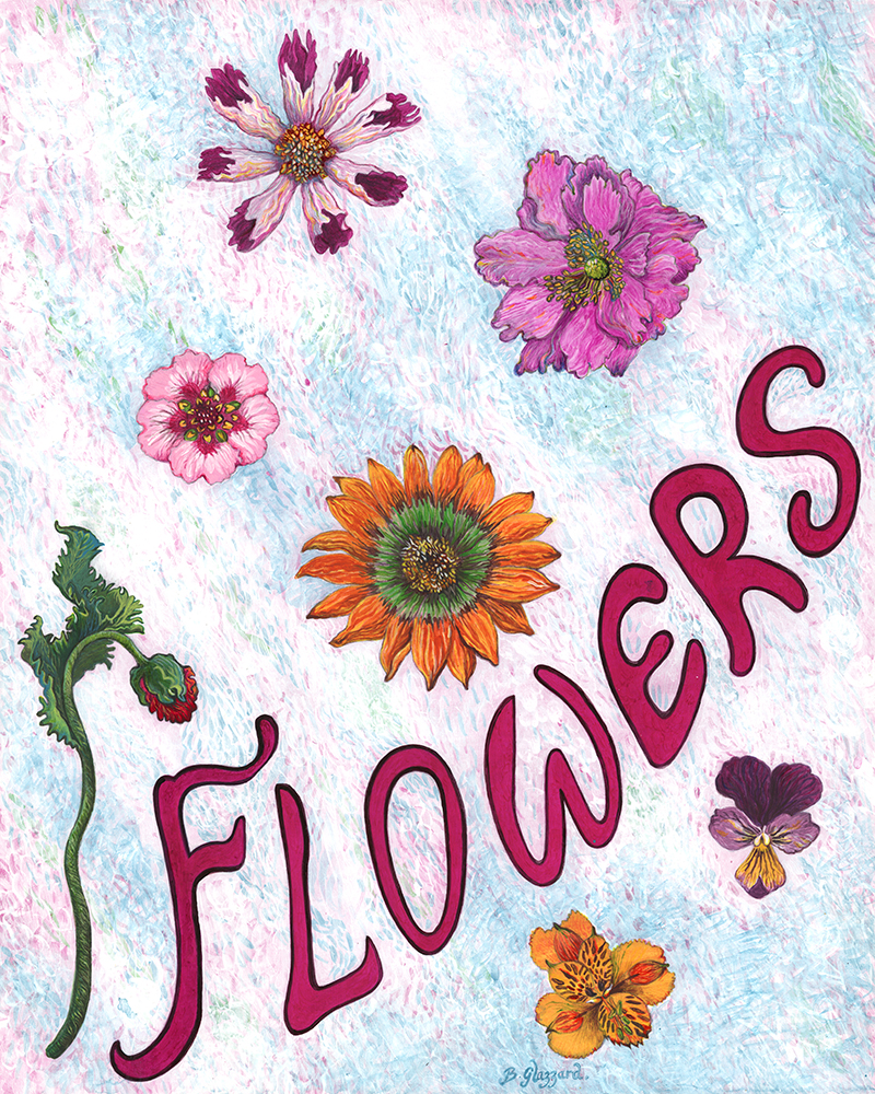 Flowers - print by Bronwen Glazzard