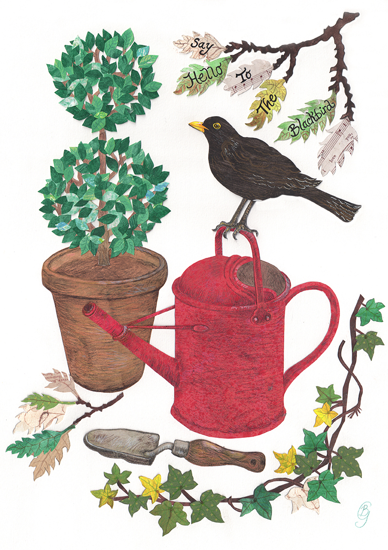 Say Hello to the Blackbird - artwork by Bronwen Glazzard