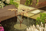 copper fig leaf fountain- by Gary Pickles of Metallic Garden