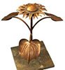 Sunflower copper fountain water feature by Gary Pickles